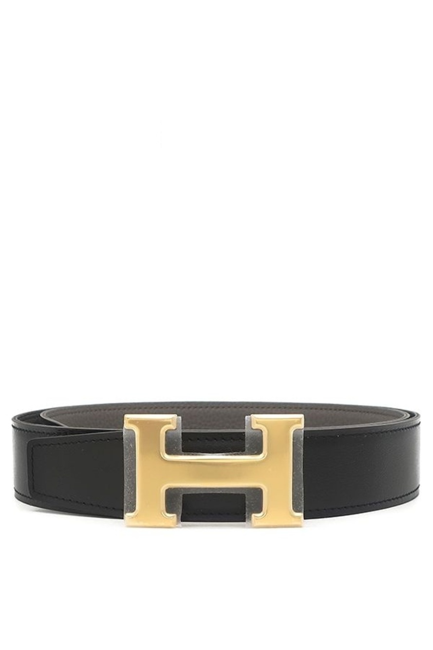 Hermes Belt Constance H 90 Togo Box Calf Black Etain 90 Gold H Buckle